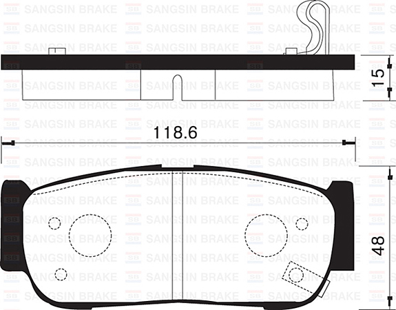 624336335 ARKA PABUÇ BALATA HYUNDAI ACCENT 1.3 1.5I 94-00 180x32 5830522A01