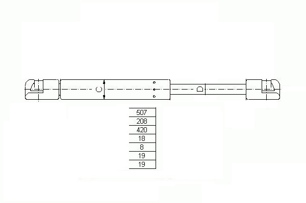 638365887 BAGAJ AMORTİSÖRÜ LINEA 323 07- 289MM/380N 51801718