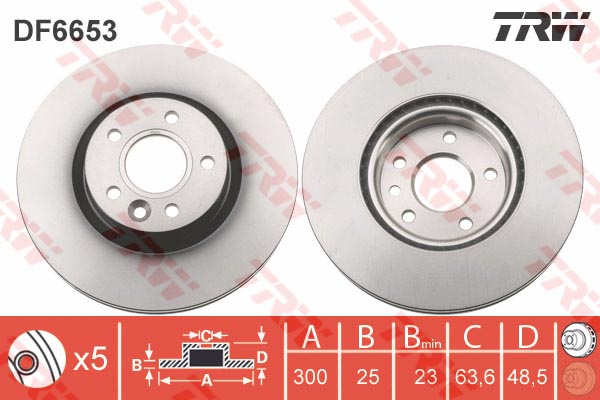 710279923 ON FREN DISK AYNA VOLVO S60 I 2.0 T -2.4 00 10 V70 II 2.4 05 08 XC90 I D3 / D5 09 14 30636074-30736406-31423325-30636074