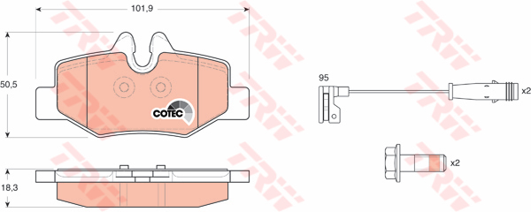 733499034 FREN BALATASI ON MERCEDES SPRINTER B906 B907 B910 . VW CRAFTER 30-35-50 A9104207700-2E0698151A