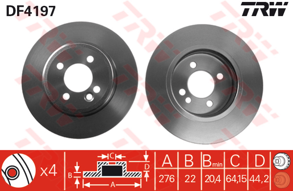 743981542 x FREN SİLİNDİRİ MİNİ R50 1.4 ONE ONED COOPER S WORKS R53 1.4 ONE ONED COOPER S WORKS 34316758228-34316779678