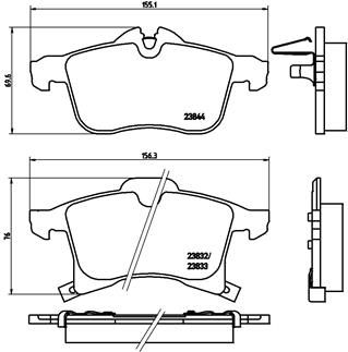 744928401 ÖN FREN AYNASI MOKKA 12 CHEVROLET TRAX 12 300x26x5DL HAVALI 13502059-569091