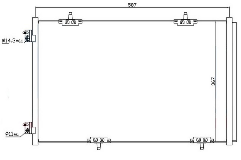 747082989 RADYATÖR VECTRA C-SIGNUM 1.6-1.8 16V 02 AC KLİMASIZ MEK 650x415x23 1300244-24418338