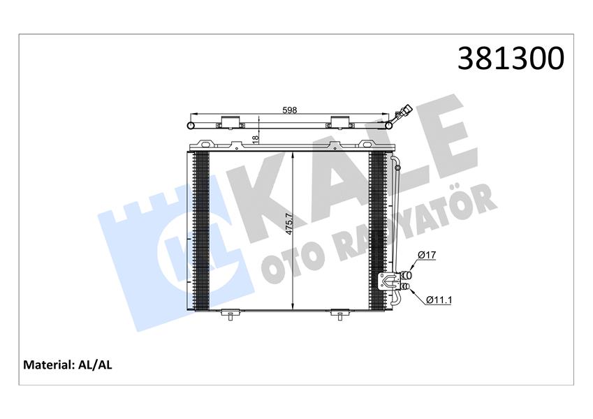 752995721 KLIMA RADYATORU MERCEDES W124 S124 A124 C124 A1248301670