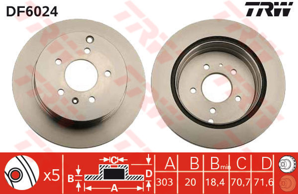 796564982 ÖN FREN AYNASI MOKKA 12 CHEVROLET TRAX 12 300x26x5DL HAVALI 13502059-569091