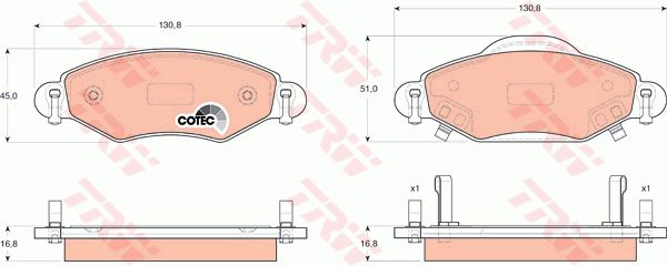 816230262 ARKA KAMPANA PABUÇ BALATA HYUNDAI H100 2.6L KAMYONET 94-03 5830544A50-583054BA00