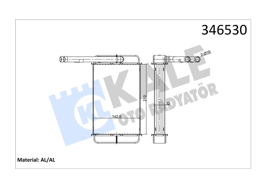 823102819 KLIMA RADYATORU FOCUS III 11 17 1.6 ECOBOOST C-MAX II 11 1.6 ECOBOOST -2.0 TDCI 8V6119710FA-1693590-2002808