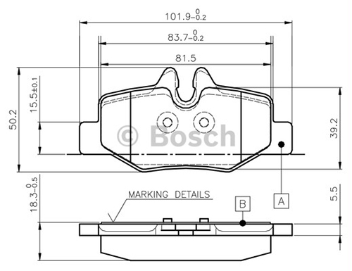 828451673 FREN BALATASI ON MERCEDES SPRINTER B906 B907 B910 . VW CRAFTER 30-35-50 A9104207700-2E0698151A