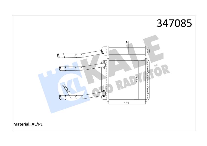 846641189 KALORİFER RADYATÖRÜ DUCATO-BOXER-JUMPER 94-02 220x195x42 1321309080-6448.93-6448.F9