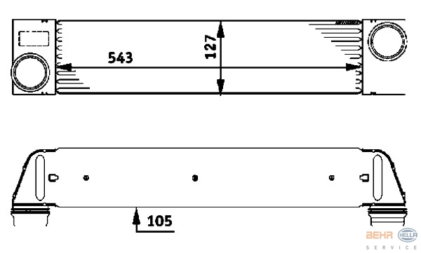 852670846 TURBO RADYATÖRÜ RENAULT TRAFIC III-OPEL VIVARO 1.6DCI 650x157x64 144960050R-93868349-144962019R