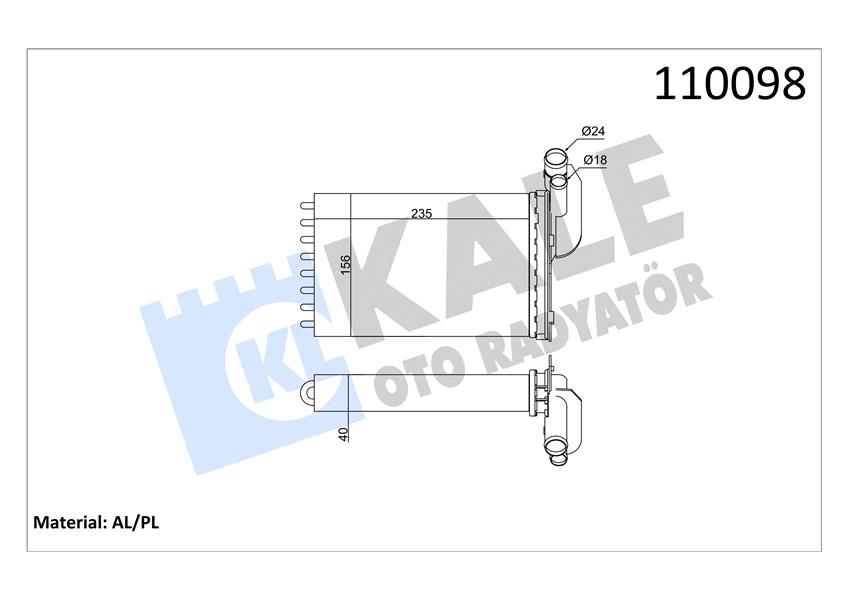 870931585 KALORİFER RADYATÖRÜ VECTRA B 190x180x42 1843107-90463839