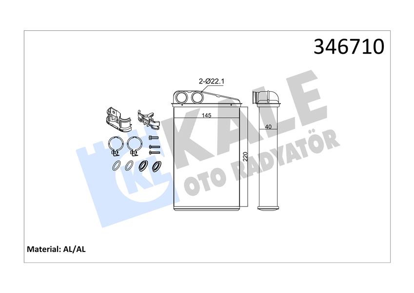 875688148 KALORİFER RADYATÖRÜ VECTRA B 190x180x42 1843107-90463839