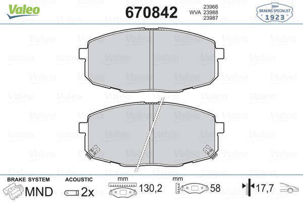 968553216 ÖN BALATA HYUNDAI İ30 1.4-1.6-2.0-1.6 CRDI-2.0 CRDI 10/07 KIA CEED 06 GDB3450 581011HA10-581011HA20-WVA23966