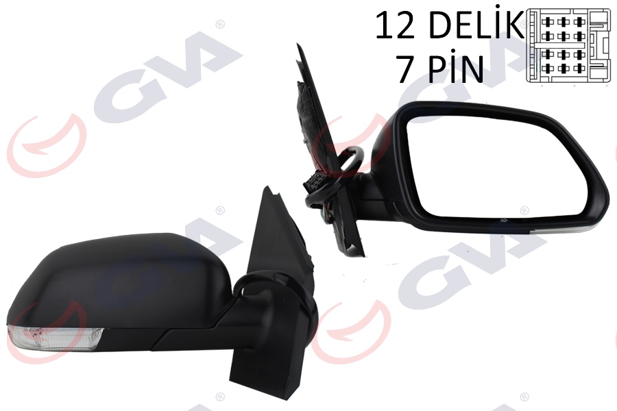 972885834 DIŞ DİKİZ AYNASI SAĞ POLO 05 ELEKTRİKLİ ISITMALI KONVEKS 5 FİŞ VM-377EHR 6Q1857508P-6Q1857508AE9B9