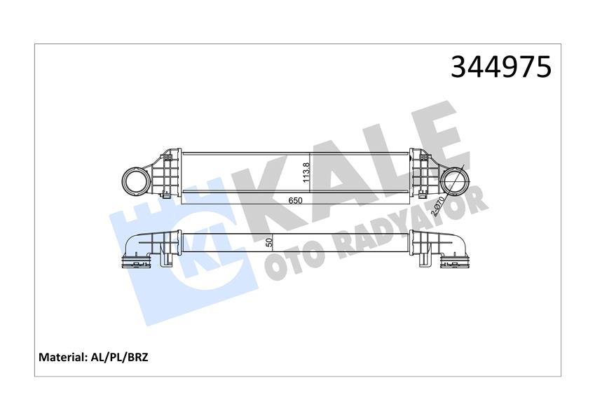 121558512 TURBOSARJ RADYATORU MERCEDES SPRINTER B906 . VW CRAFTER 30-35-50 A9065010301-2E0145804