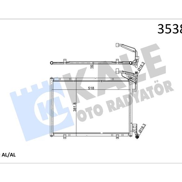 139799940 TURBO RADYATORU INTERCOOLER CHEVROLET AVEO 1.4/ 1.3D 12 600x129x64 AL/BRZ 600X127X64 95199556-96943741