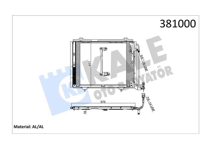 187106648 KLIMA RADYATORU MERCEDES W202 S202 C208 A208 A2028300770