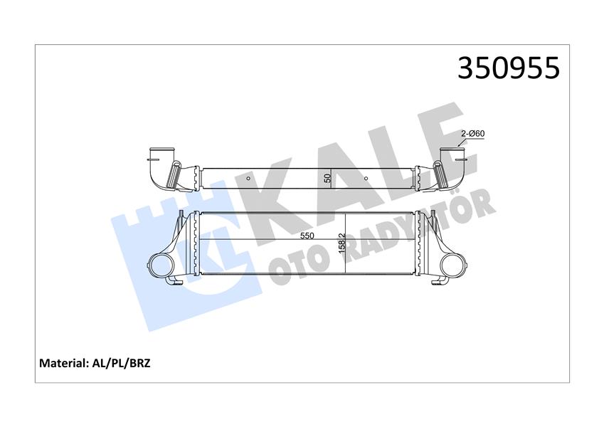 308497923 TURBO RADYATÖRÜ INTERCOOLER ASTRA J-CRUZE J305 AL/PL/BRZ 565x280x30 1302144-13267646