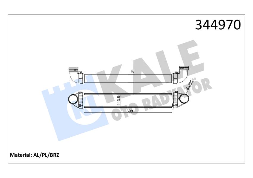 358352326 x RADYATÖR CLASSIC FIAT SEICENTO 1.1 98-10 23x285x450 AC /- 46558704