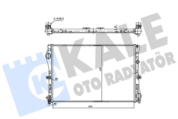 376159111 SU RADYATÖRÜ FIAT 500L 1.4 12 MT MEKANİK 540x416x18 51887898