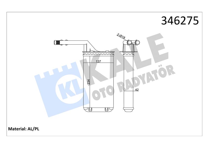 425608535 KALORIFER RADYATORU BMW M40 M43 M50 M52 S50 E36 KLIMASIZ 64118390435