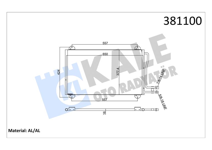 506211428 KLIMA RADYATORU MERCEDES W124 S124 A124 C124 A1248301670