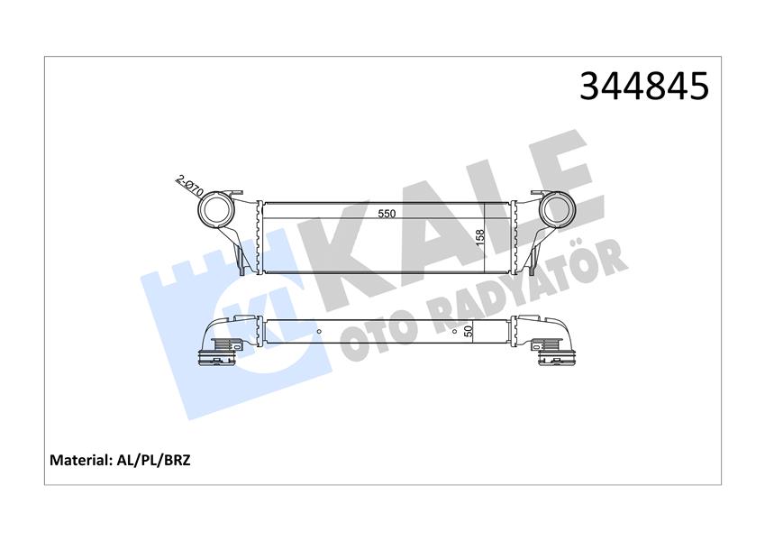 516559178 TURBO RADYATÖRÜ INTERCOOLER BERLINGO 04 C4 04 P308 07 PARTNER 04 1.6HDI AL/PL/BRZ 300x147x76 0384.L4