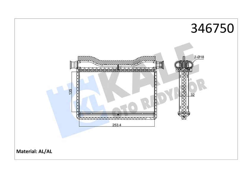 563605534 KALORİFER RADYATÖRÜ VECTRA B 190x180x42 1843107-90463839