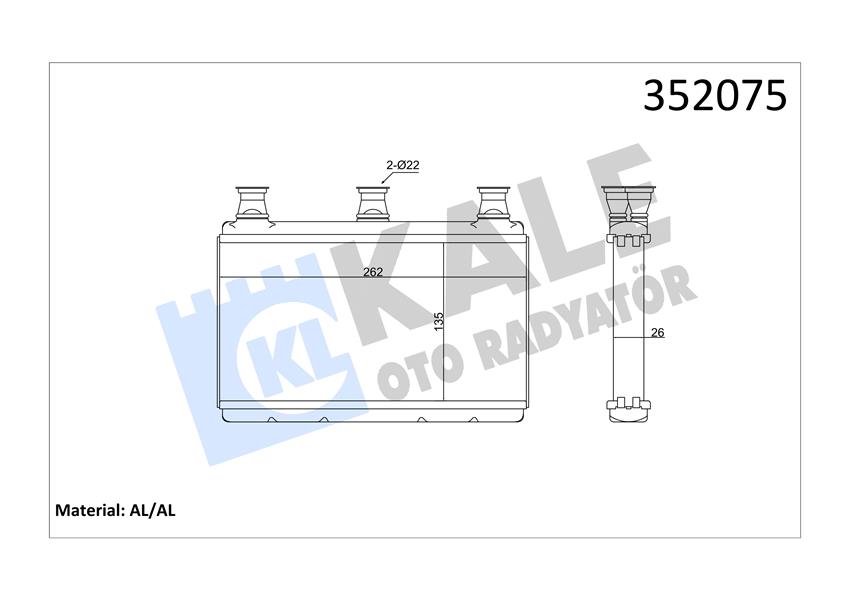 604661317 KALORİFER RADYATÖRÜ DUCATO-BOXER-JUMPER 94-02 220x195x42 1321309080-6448.93-6448.F9