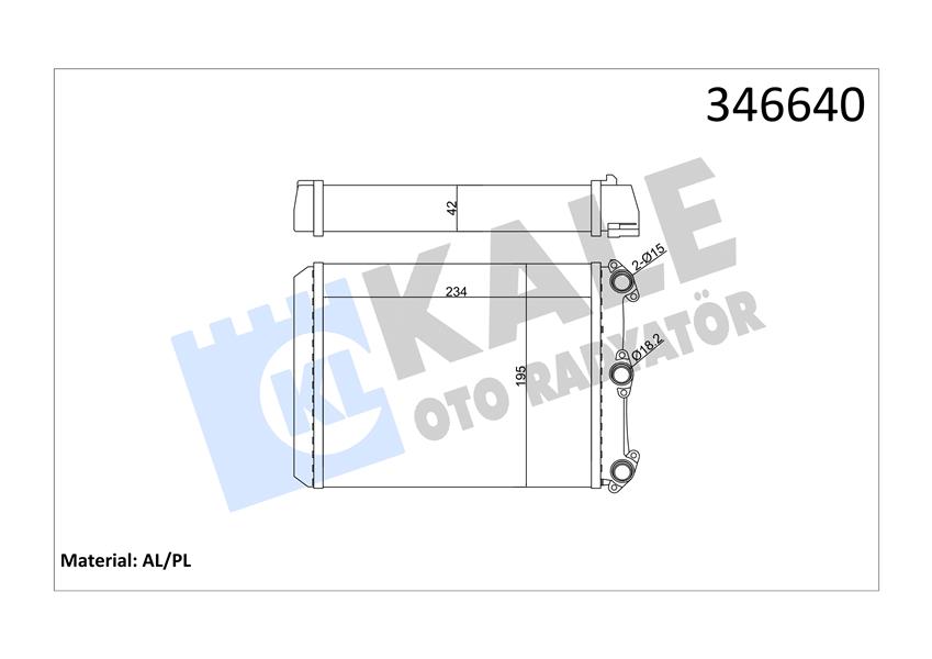 635052715 KALORIFER RADYATORU MERCEDES W204 W212 C218 R231 C190 R197 A2048300061