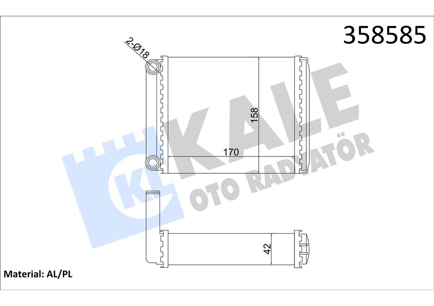 663273938 KALORIFER RADYATORU MERCEDES W204 W212 C218 R231 C190 R197 A2048300061