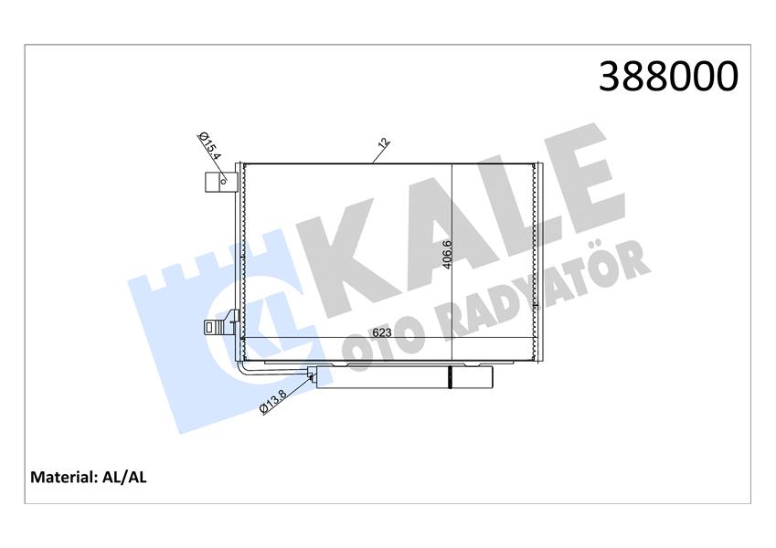 704987623 KLIMA RADYATORU MERCEDES W202 S202 C208 A208 A2028300770