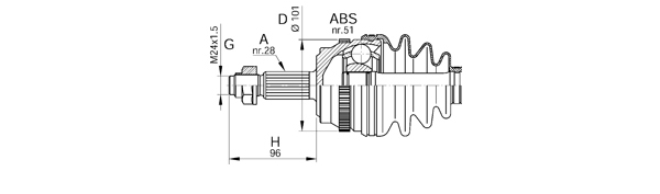 716183889 AKS KÖRÜĞÜ İÇ SYMBOL 1.5 DCİ-OPEL CORSA E 14 1603311-392413078R