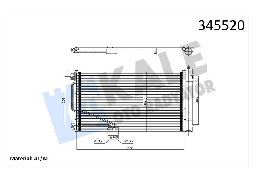 720669313 KLIMA RADYATORU MERCEDES W202 S202 C208 A208 A2028300770