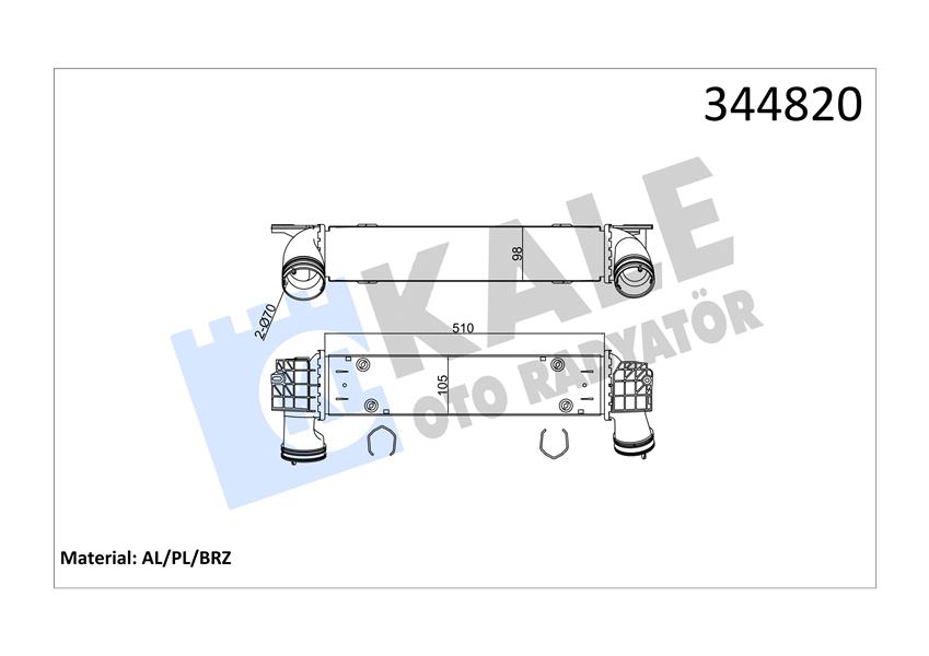 732353446 TURBOSARJ RADYATORU MERCEDES E-CLASS W210 S210 A2105000400