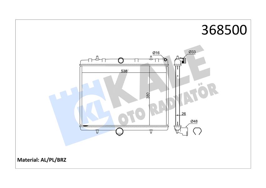 764075059 RADYATÖR EXPERT III-JUMPY III-SCUDO III 1.6HDI-2.0HDI-P807-C8 2.0HDI 16V 718x425x26 AL-PL-BRZ 1333.68-1330.Q7-1498986080