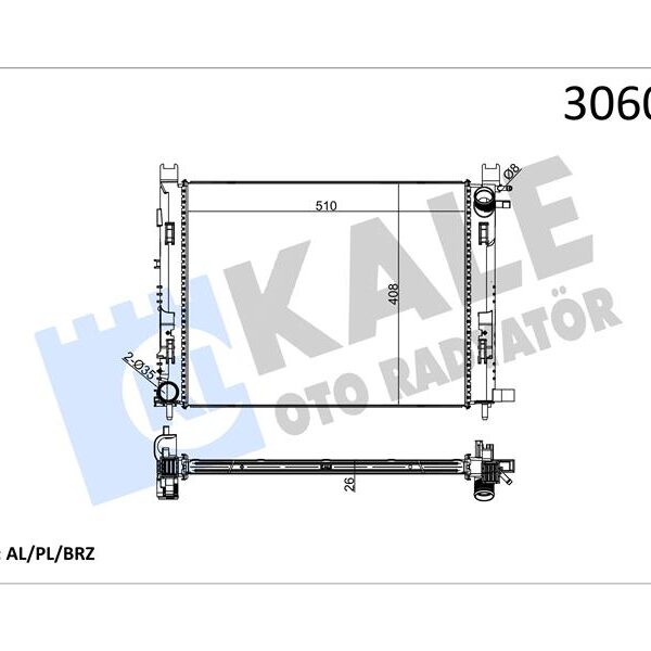 780244481 KLİMA RADYATÖRÜ KONDENSERİ ASTRA G-ZAFIRA 1.2 16V-1.4 16V-1.6 16V-1.8-2.0 16V AL/AL 573x383x16 1850073-24431901-93170608