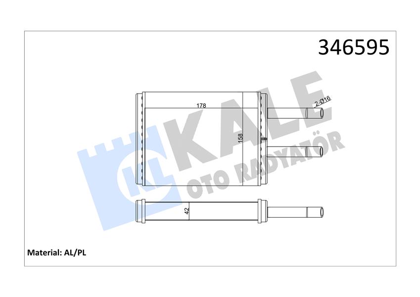 849107887 KALORIFER RADYATORU FIESTA V 01 08 FUSION 01 12 MAZDA II 121 2S6H18B539AB-1206926-DD1061A10