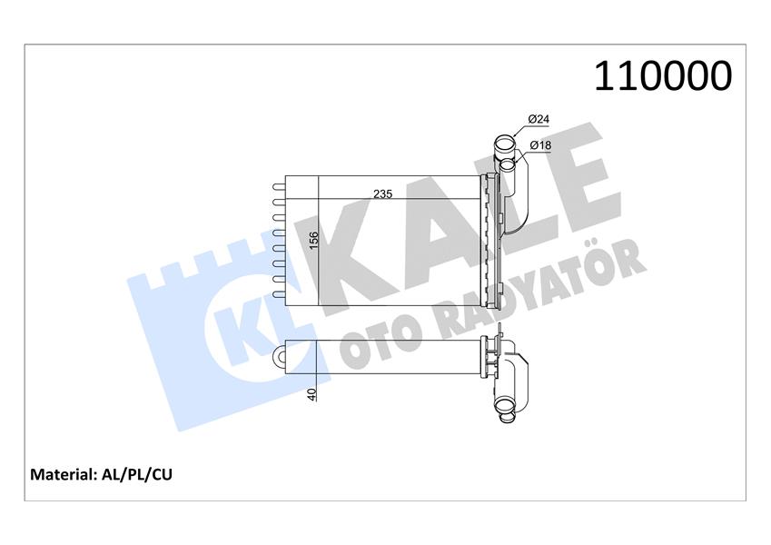 867437433 KALORİFER RADYATÖRÜ VECTRA B 190x180x42 1843107-90463839