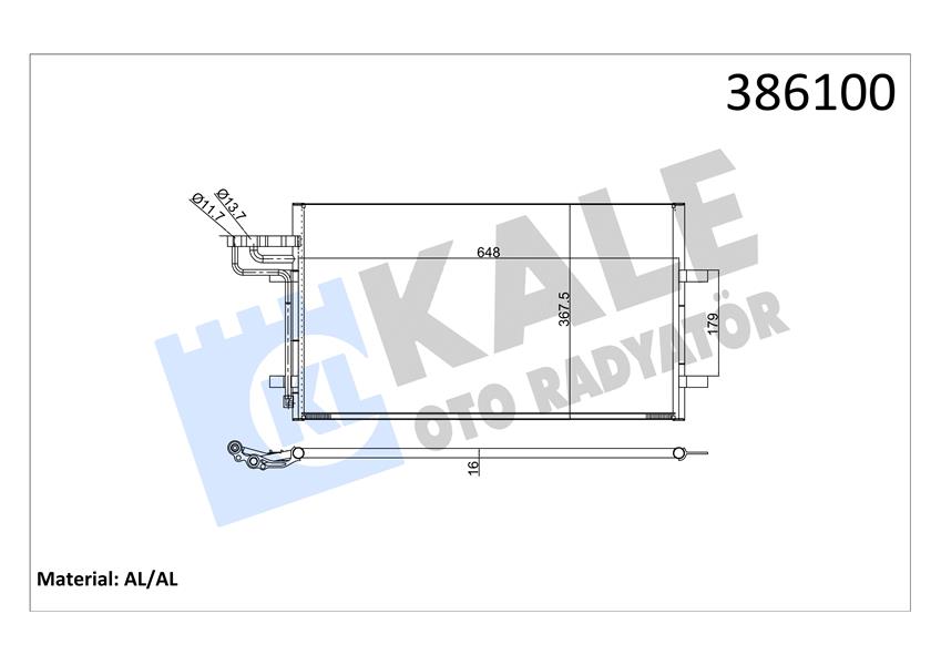 870715204 KONDENSER KLIMA RADYATORU FIESTA 17 ECOSPORT 14 COURIER 15 1.5-1.6 TDCI PUMA 17 1.0 ECOBOOST 2113906-H1BH19710AB