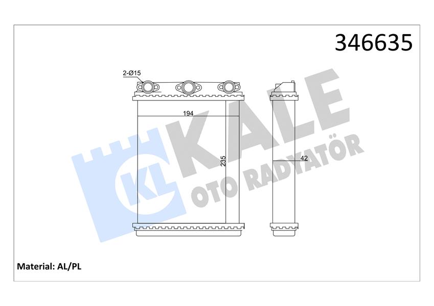 879061211 KALORIFER RADYATORU MERCEDES W204 W212 C218 R231 C190 R197 A2048300061