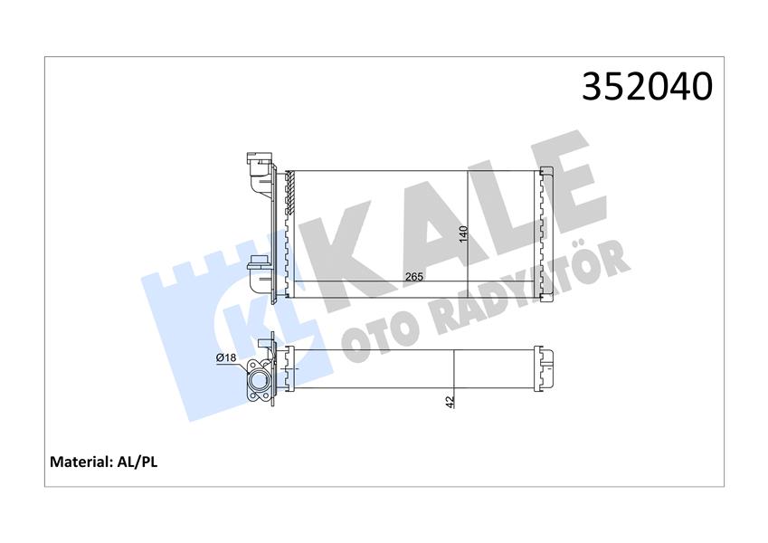 914659436 KALORIFER RADYATORU BMW M40 M43 M50 M52 S50 E36 KLIMASIZ 64118390435