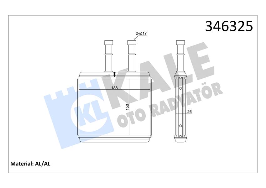 967238618 KLİMA KONDENSERİ ACCENT BLUE 1.4İ / KIA RIO III AL/AL 530x371x16 976061R000