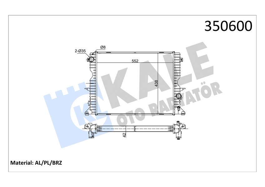 979038979 RADYATOR SU DEPOSU BMW B38 B46 B48 F40 F45 F48 F39 MINI-F54 F57 F60 17137617362