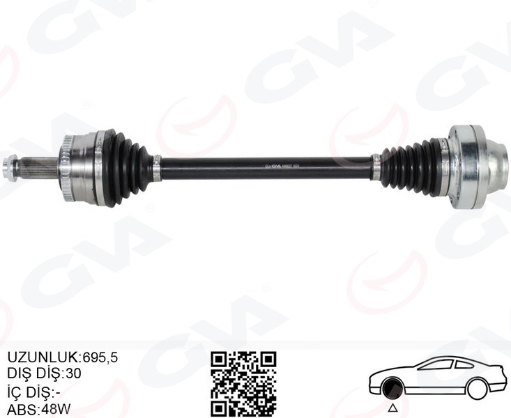 780846884 KOMPLE AKS ÖN SOL RANGE ROVER 3 VOGUE L322 02 12 620MM IED000072-IED500030-TDB000510-IED50