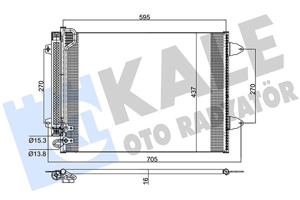 288167355 KONDENSER ALFA ROMEO 145-146-155-FIAT BARCHETTA-COUPE-TEMPRA-TIPO-LANCIA DEDRA-DELTA 2 AL/MKNK 46531411-46735394-60810250-60811595