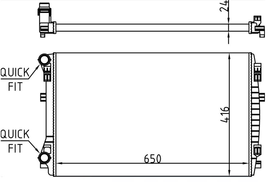 629517804 RADYATÖR GOLF VII-A3 1.2-1.4-1.6TDİ 12 MEK 650x395x23 MT 5Q0121251EM