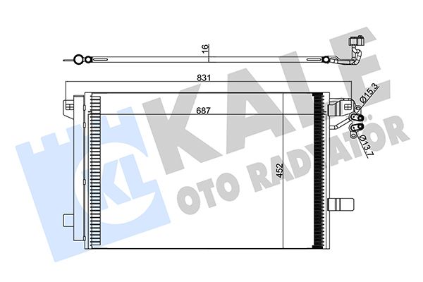 724405584 KONDENSER ALFA ROMEO 145-146-155-FIAT BARCHETTA-COUPE-TEMPRA-TIPO-LANCIA DEDRA-DELTA 2 AL/MKNK 46531411-46735394-60810250-60811595